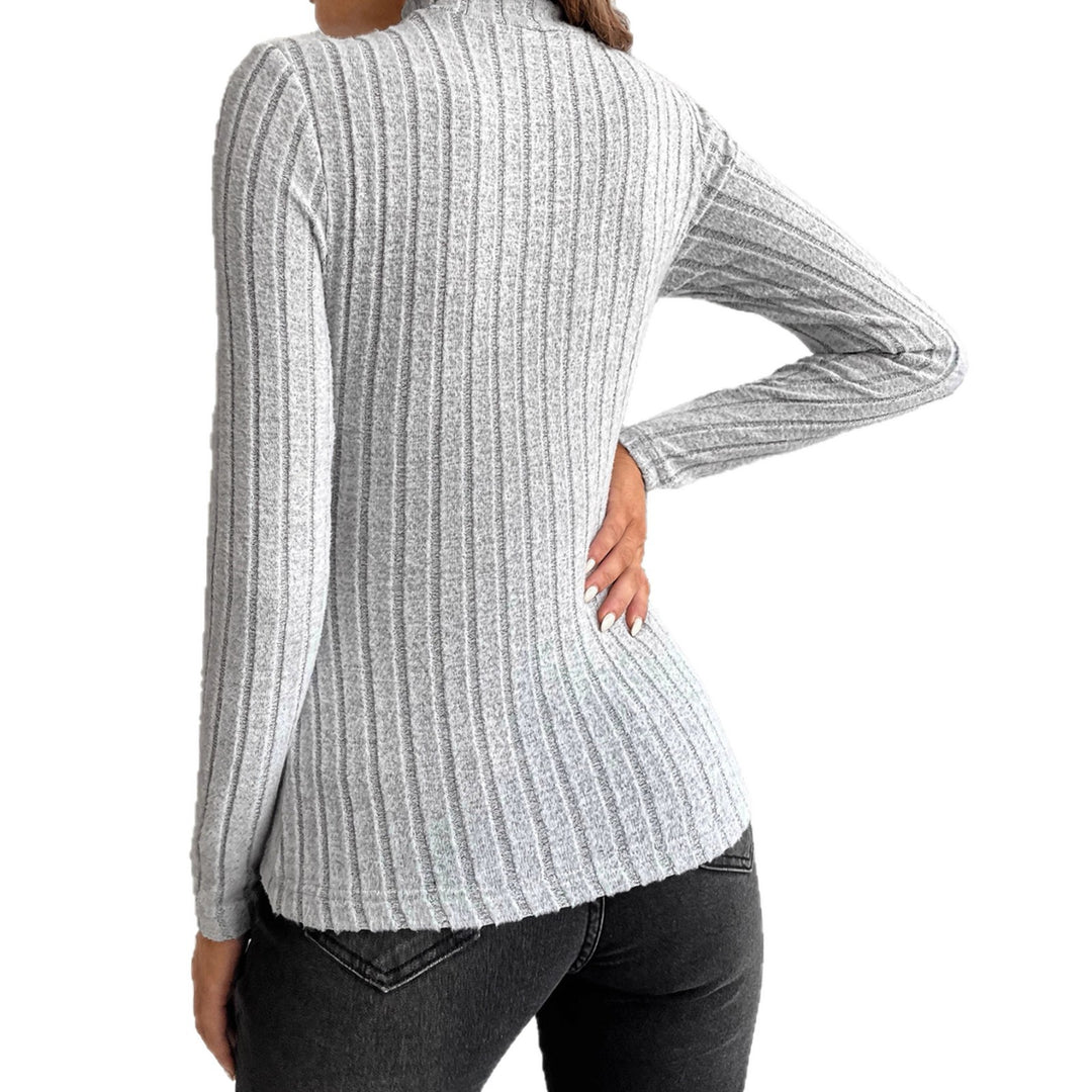 Damen Langarm Shirt mit Rippendesign EB
