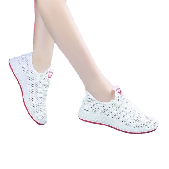 Damen trendige Sport Sneakers mit atmungsaktivem Strick-Obermaterial EB