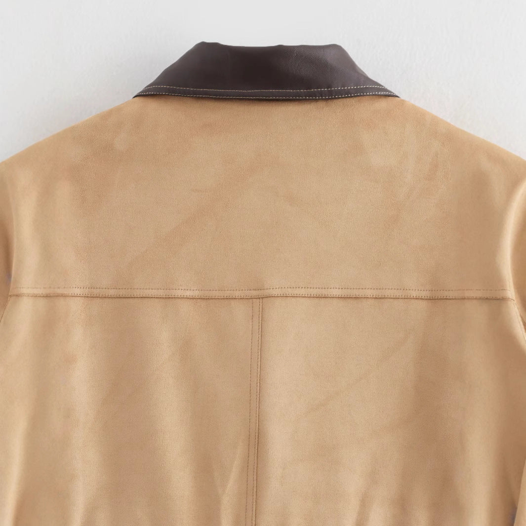 Damen Übergangsjacke mit praktischen Taschen und stilvollem Kragen EB