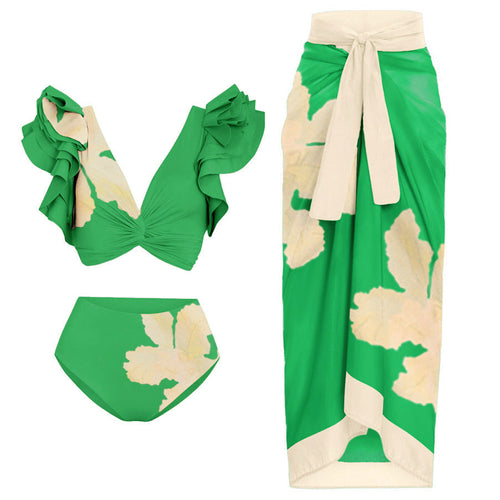 Damen Badeanzug mit schickem Wickelrock EB