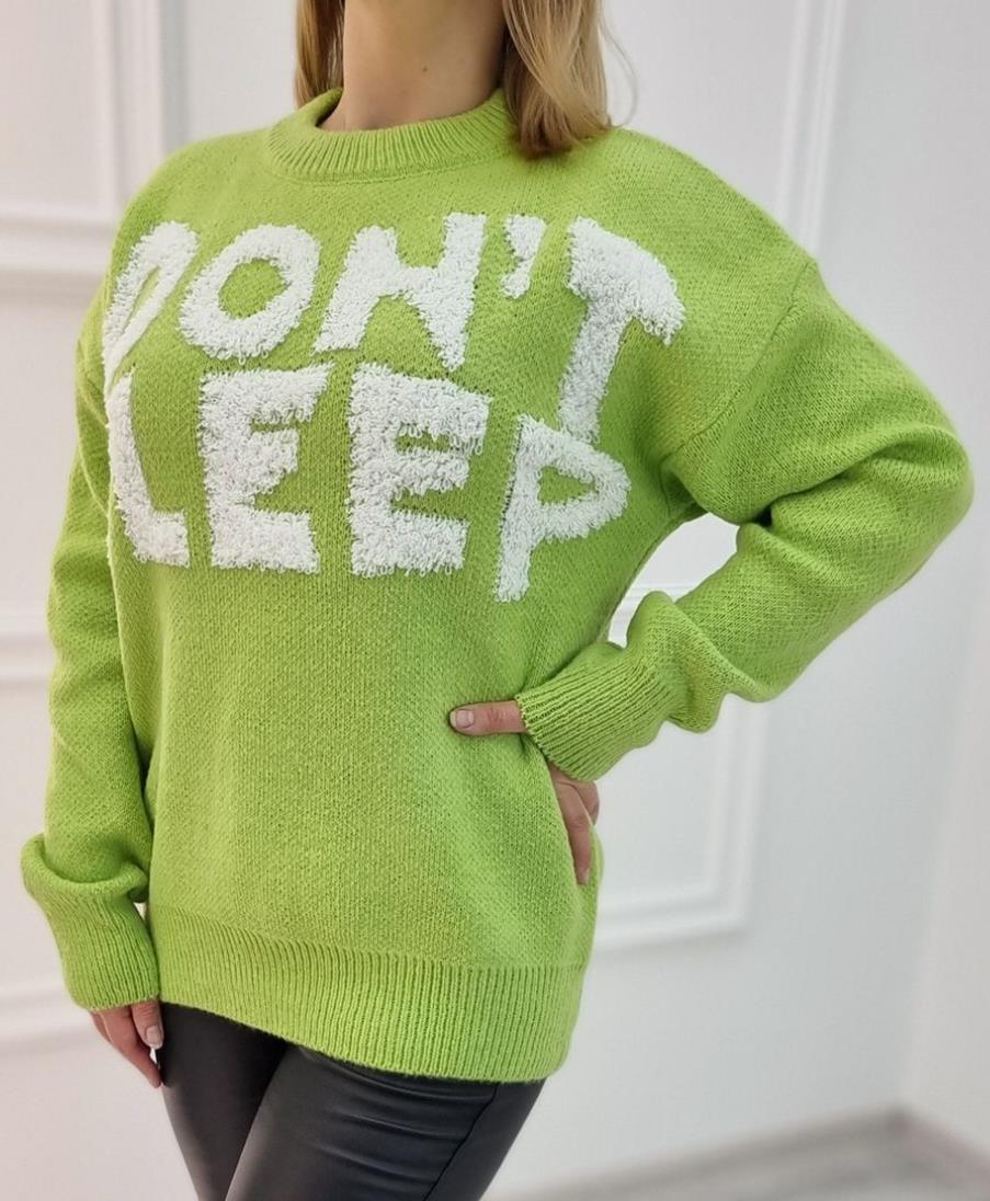 Damen Kuscheliger Statement-Pullover mit Motiv EB