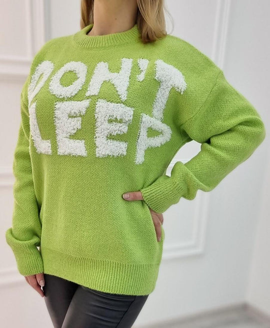 Damen Kuscheliger Statement-Pullover mit Motiv EB