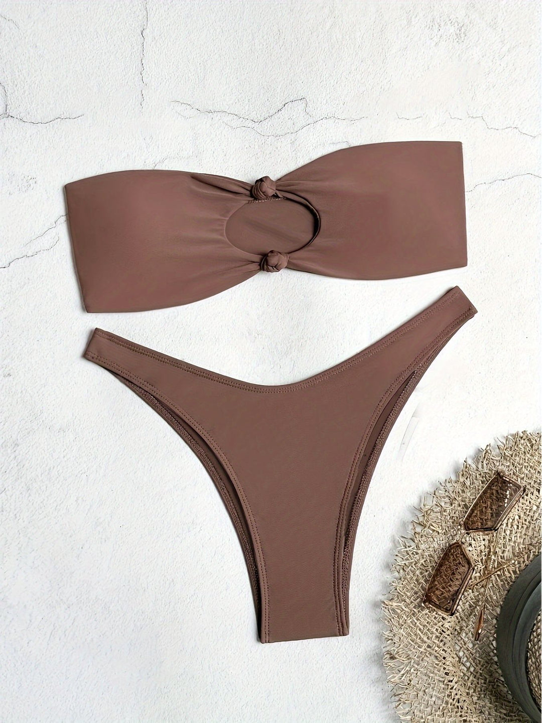 Damen Bandeau-Bikini mit innovativem Knotendesign EB