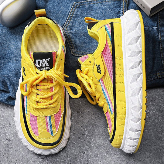 Damen Sportliche Lauf-Sneaker mit dickem Profil und atmungsaktiver Oberfläche EB