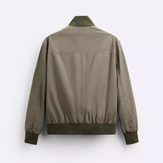 Herren Casual-Bomberjacke mit hohem Kragen und praktischen Taschen EB