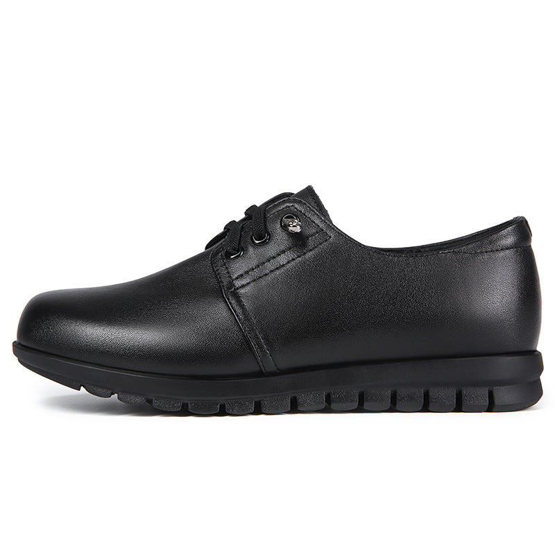 Damen Schnürschuhe mit robustem Blockabsatz und eleganter Oberflächenstruktur EB