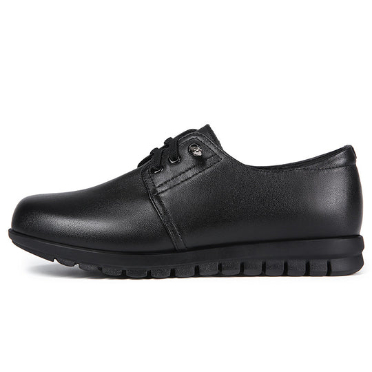 Damen Schnürschuhe mit robustem Blockabsatz und eleganter Oberflächenstruktur EB