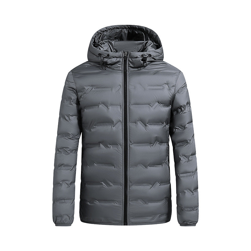 Herren ultraleichte gesteppte Daunenjacke mit Kapuze EB