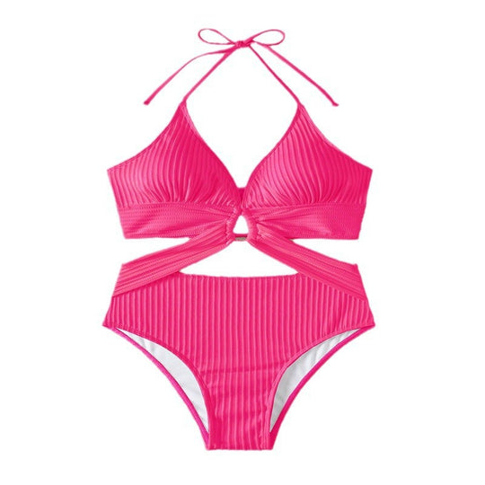 Damen Einteiliger Badeanzug mit modischem Cut-Out-Design EB