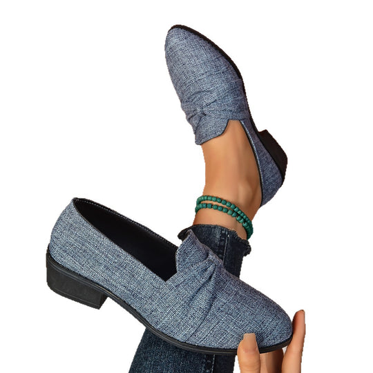 Damen elegante Ballerinas mit floralem Knoten-Design EB