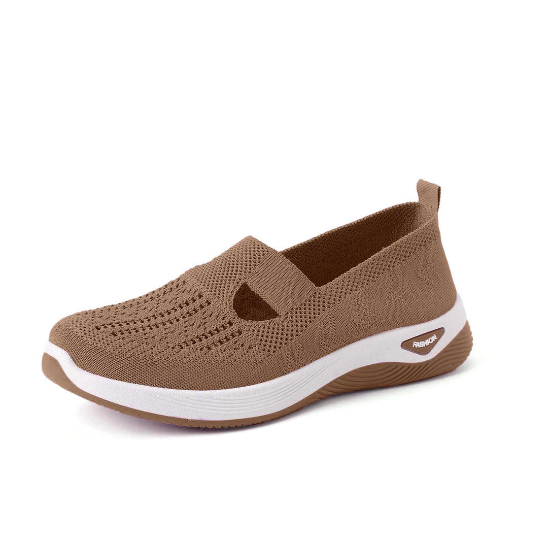 Damen Bequeme Slip-On Sneakers mit atmungsaktiver Netzstruktur EB
