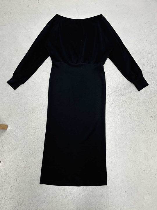 Damen nan figurbetontes Midikleid mit Fledermausärmeln und taillierter Passe EB