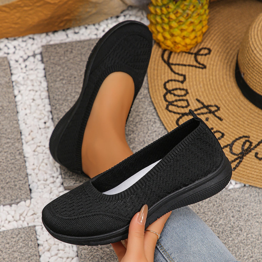 Damen Slip-On Freizeitschuhe mit atmungsaktivem Obermaterial EB