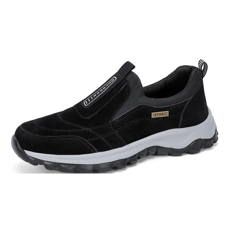 Herren robuste Slip-On Outdoor-Sneaker aus Veloursimitat mit griffiger Trailsohle EB