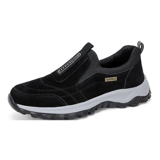 Herren robuste Slip-On Outdoor-Sneaker aus Veloursimitat mit griffiger Trailsohle EB