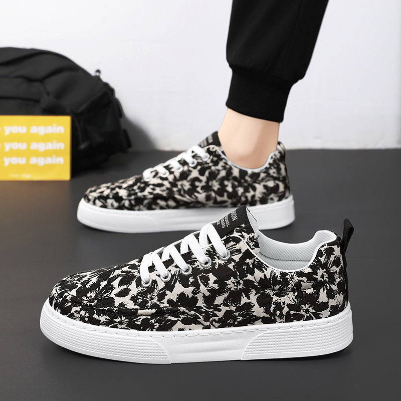 Damen Sneaker mit floralem Muster und flexibler Gummisohle EB