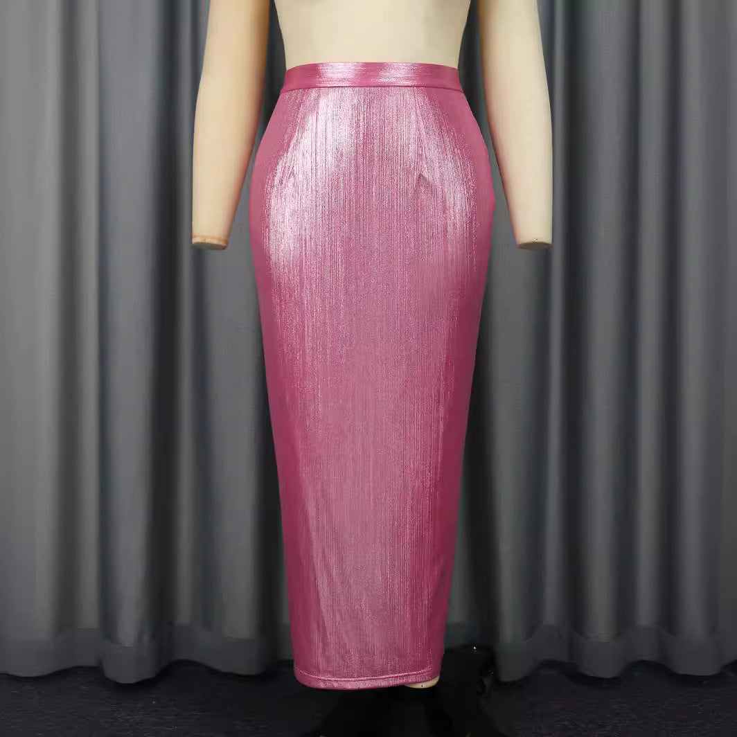 Damen Eleganter Pailletten-Midi-Rock EB