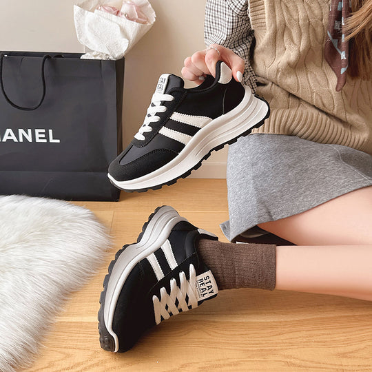 Damen Komfortable Sneakers mit modischer Plateau-Sohle EB