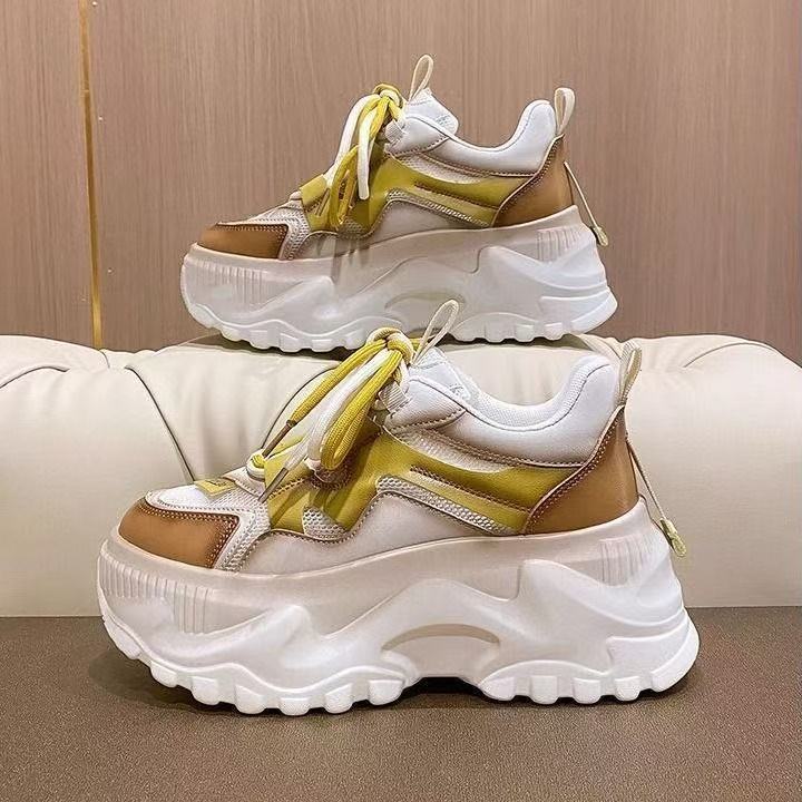 Damen Chunky Sneakers mit atmungsaktiver Mesh-Oberfläche und modischem Design EB