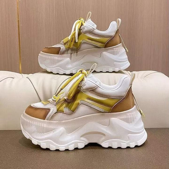 Damen Chunky Sneakers mit atmungsaktiver Mesh-Oberfläche und modischem Design EB