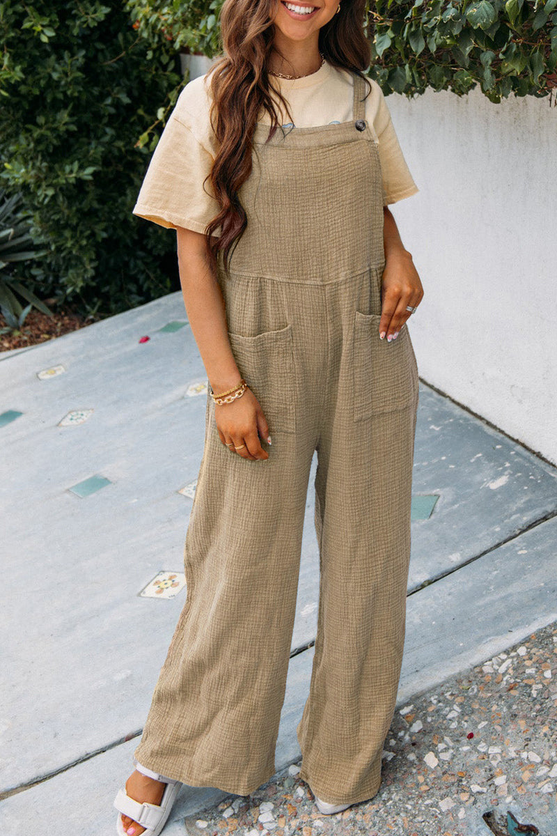 Damen lässiger Overall mit praktischen Taschen und verstellbaren Trägern EB