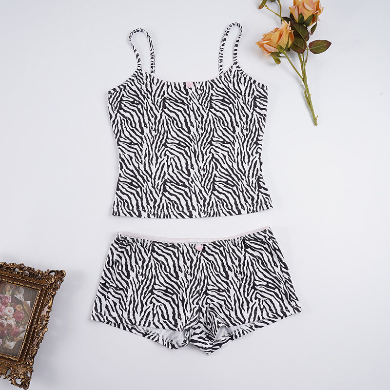 Damen Unterwäsche-Set mit Zebra-Muster EB