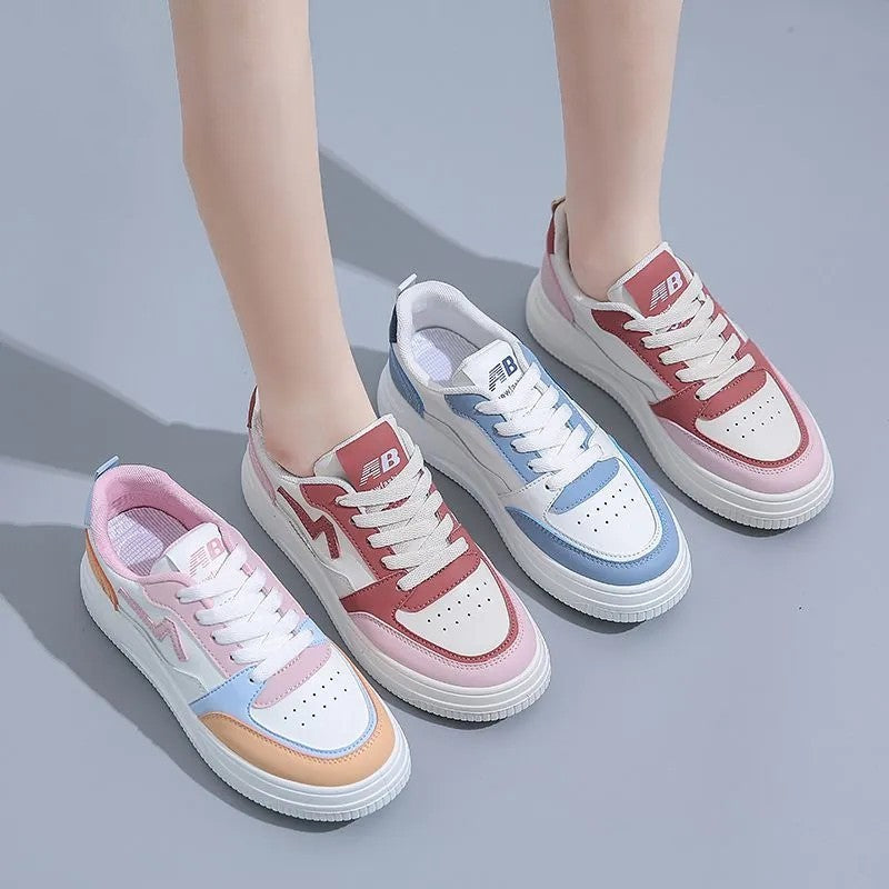 Damen Sportliche Freizeitschuhe mit Plateau und modischen Akzenten EB
