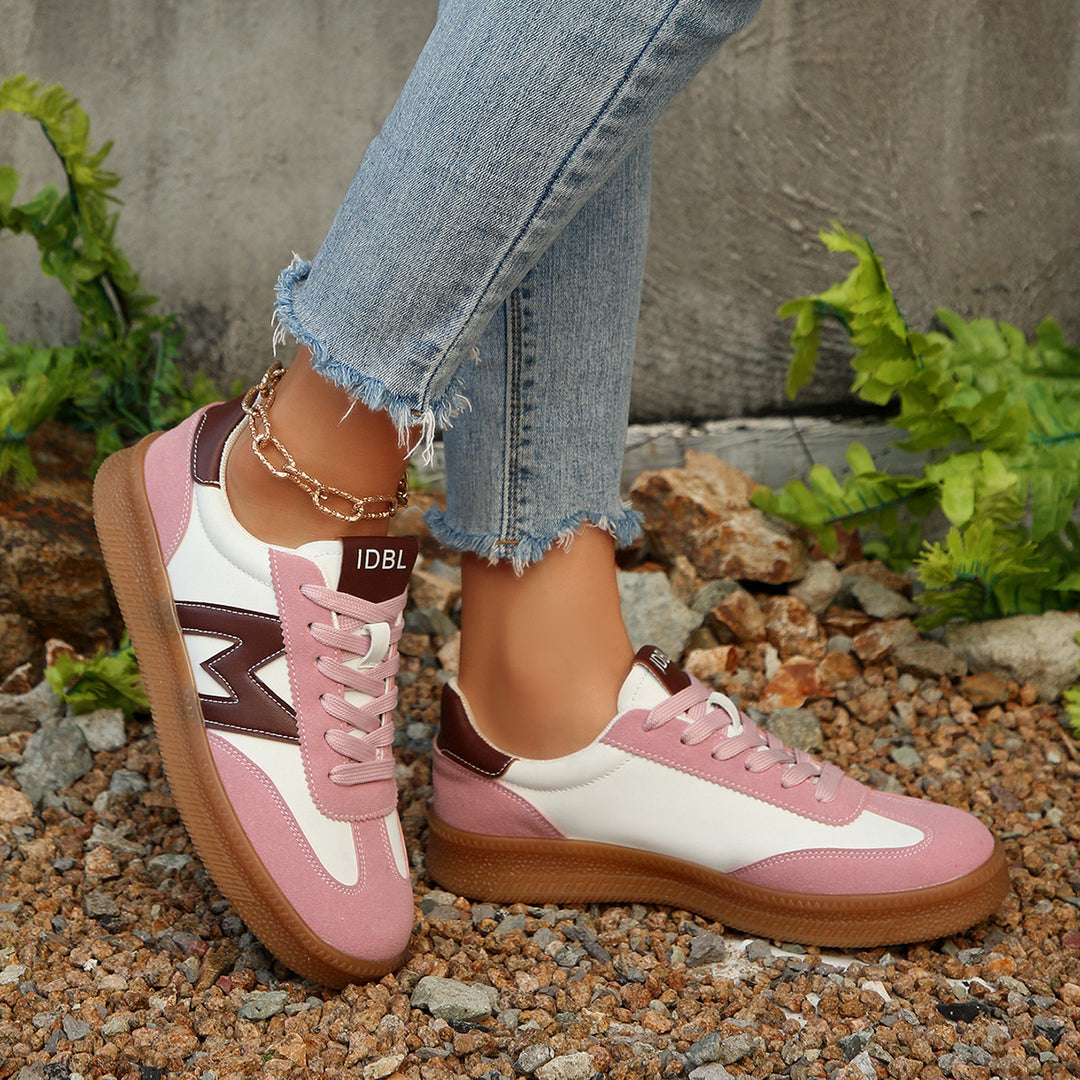 Damen Sneakers mit modischer Suede-Oberfläche und rutschfester Gummisohle EB