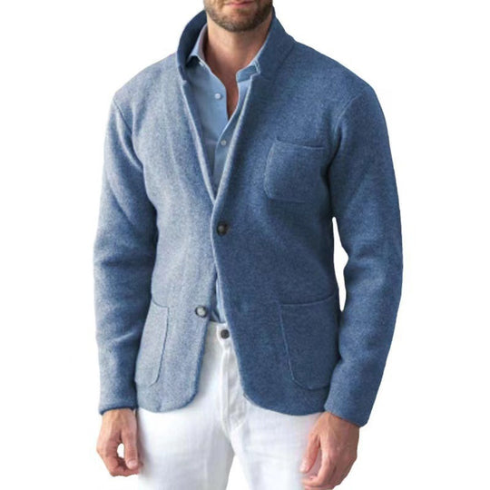 Herren Strickblazer mit eleganter Optik und praktischen Taschen EB