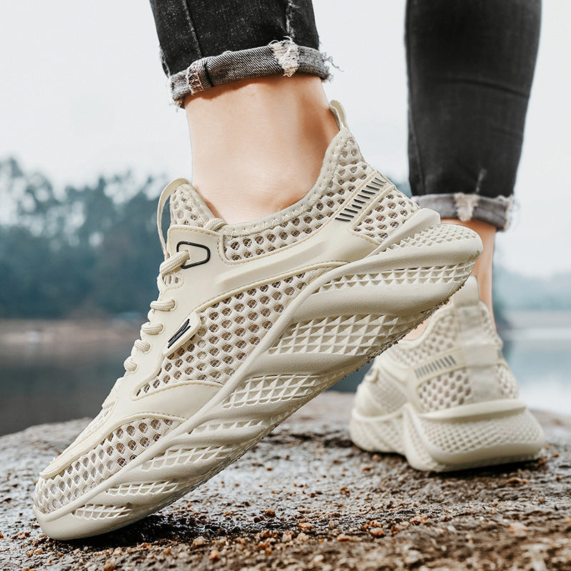 Damen Sportliche Sneakers mit atmungsaktiver Mesh-Oberfläche und rutschfester Sohle EB