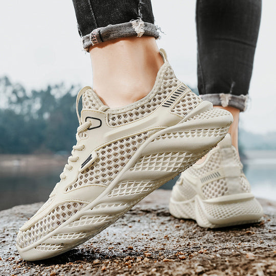 Damen Sportliche Sneakers mit atmungsaktiver Mesh-Oberfläche und rutschfester Sohle EB