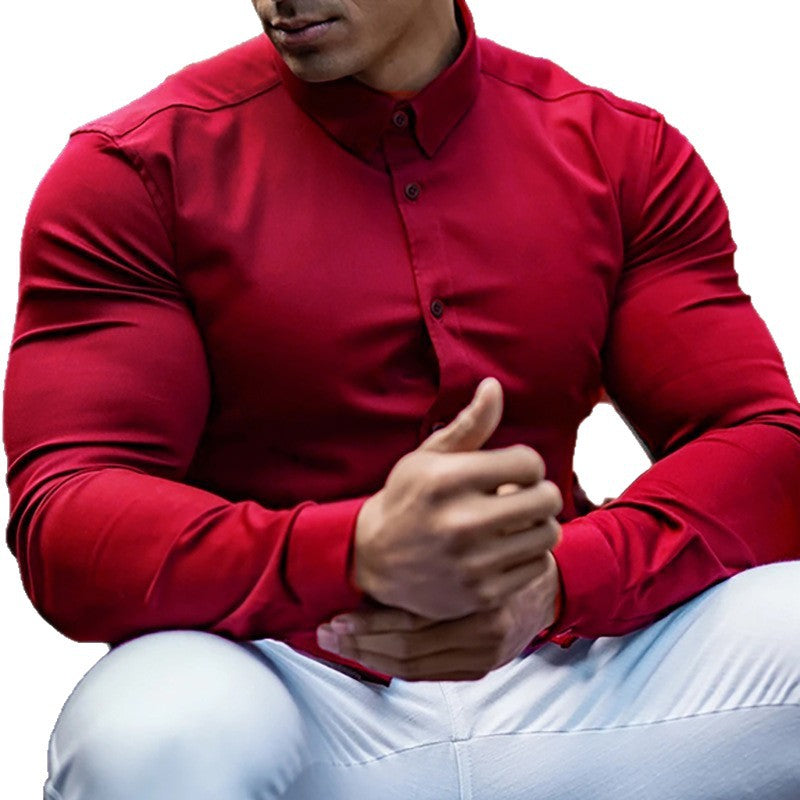 Herren Elegantes Hemd mit körpernahem Schnitt EB