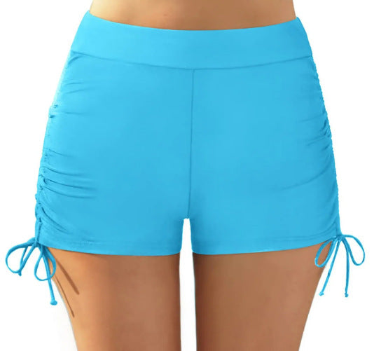 Damen Figurschmeichelnde Badeshorts mit Raffung und Seitenschnürung EB