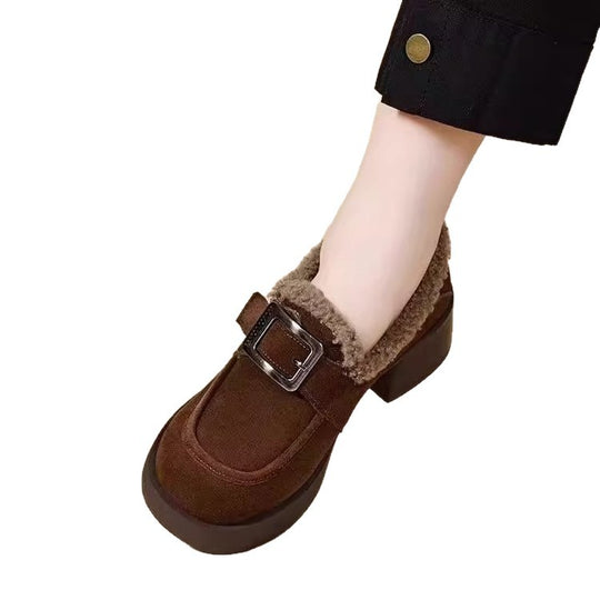 Damen Bequeme Stiefeletten mit komfortablem Innenfutter und dekorativem Schnallenverschluss EB