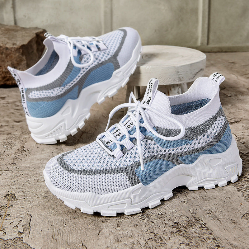 Herren nan gestrickter Sockensneaker mit elastischem Schlupfdesign und profiliertem Trail-Plateau EB