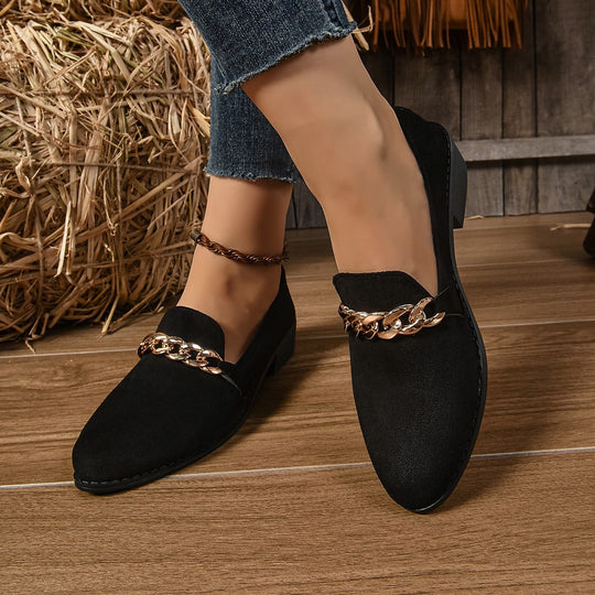 Damen elegante Ballerinas mit floralem Knoten-Design EB