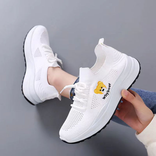 Damen Sportliche Sneaker mit atmungsaktivem Obermaterial und komfortablem Schuhdesign EB