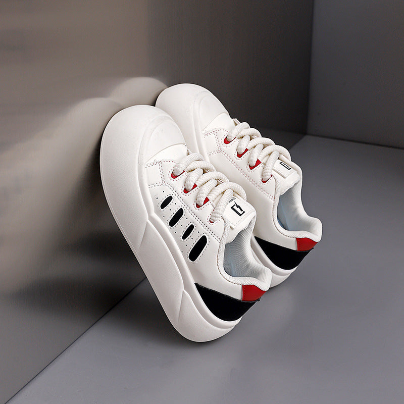 Damen Modische Sneaker mit dicker Gummisohle und atmungsaktiven Einsätzen EB