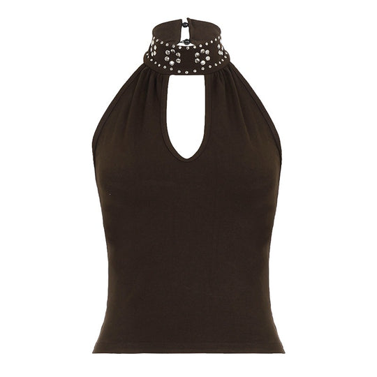 Damen Elegantes Haltertop mit funkelnden Akzenten EB