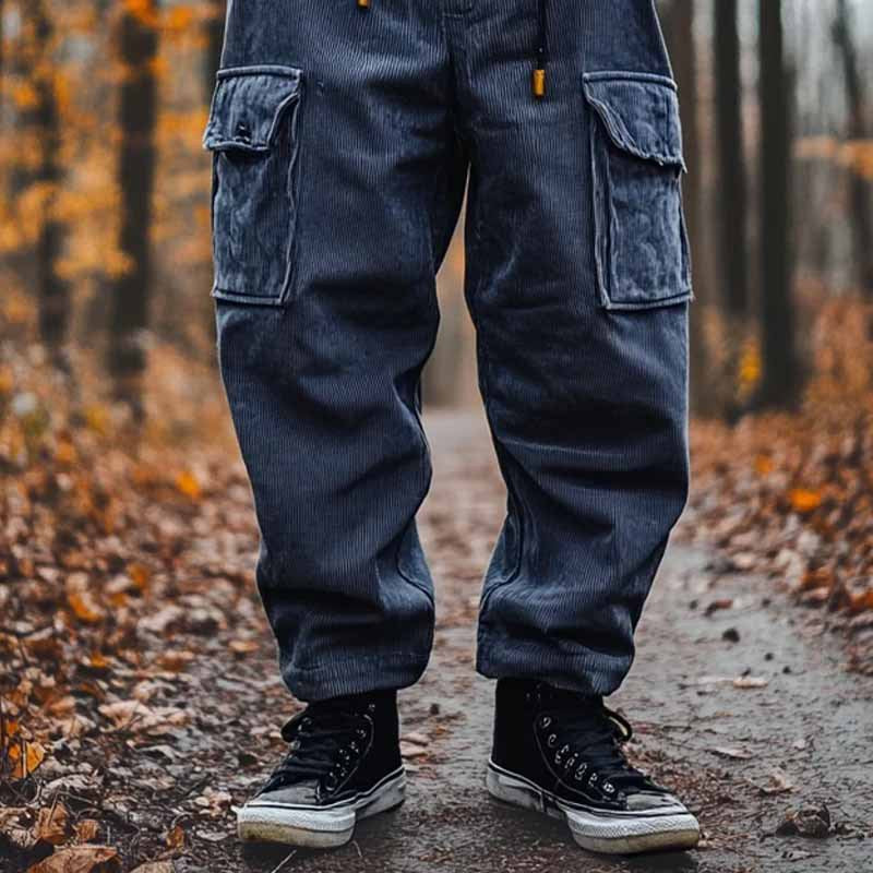 Herren bequeme Cargo-Hose mit seitlichen Taschen im lässigen Design EB