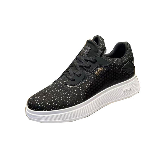 Damen Sportliche Sneakers mit atmungsaktiver Oberflächenstruktur und rutschfester Gummisohle EB