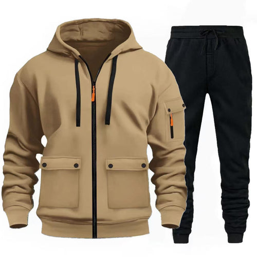 Herren sportlicher Jacke mit praktischen Taschen und Jogginghose EB