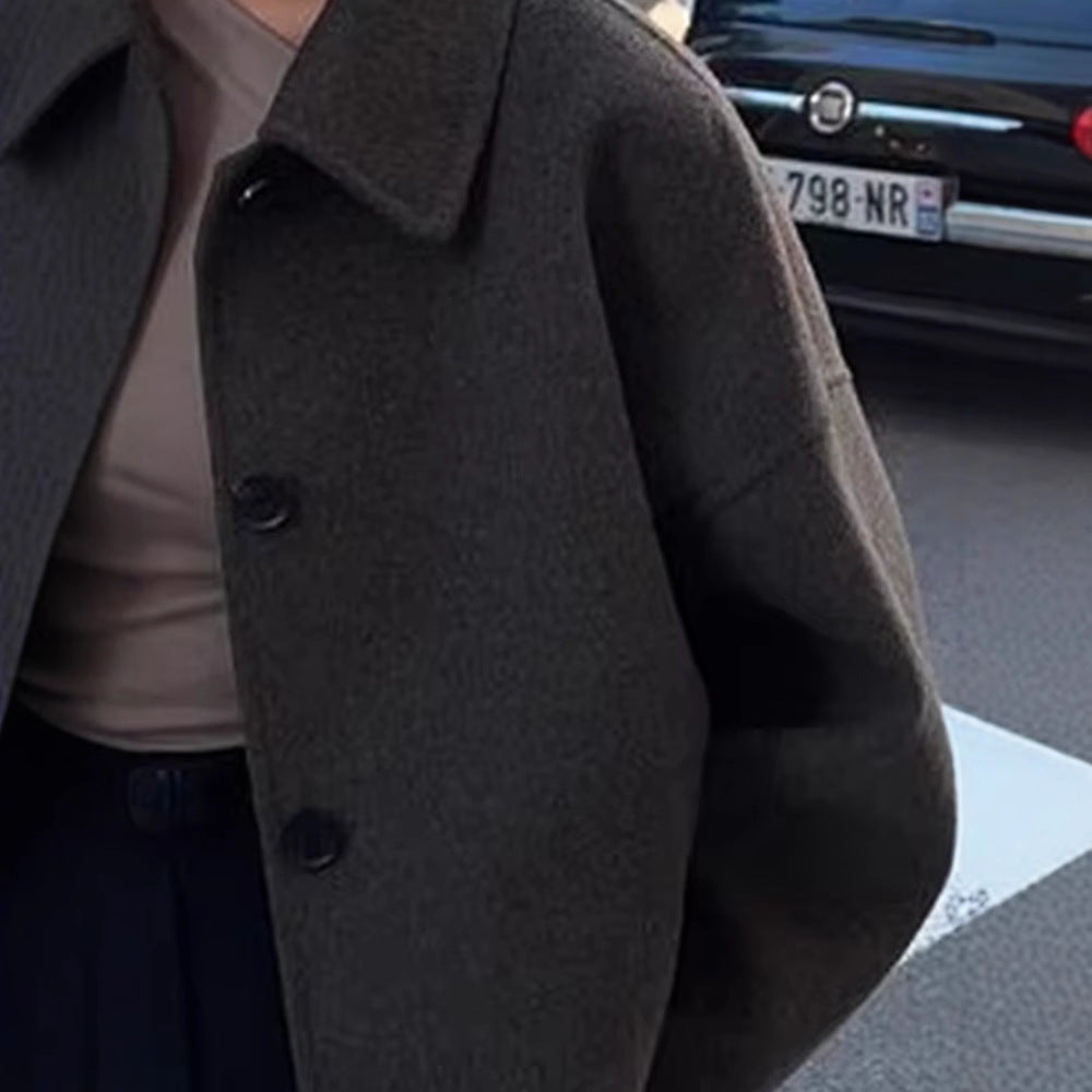 Damen Modische Oversized Jacke aus hochwertigem Wollgemisch EB
