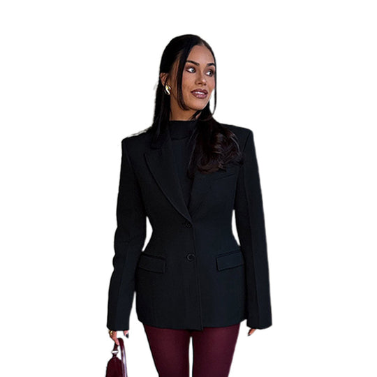 Damen Oversized Blazer mit strukturiertem Design und tailliertem Schnitt EB