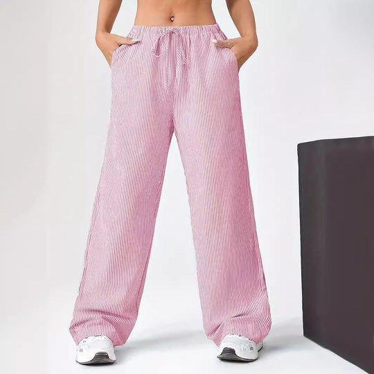 Damen weite Sommerhose mit seitlichen Taschen EB