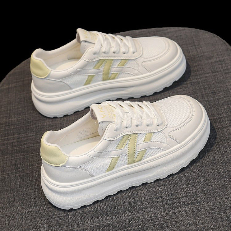 Damen Sportliche Sneaker mit bequemer Plateausohle und atmungsaktiver Obermaterialstruktur EB