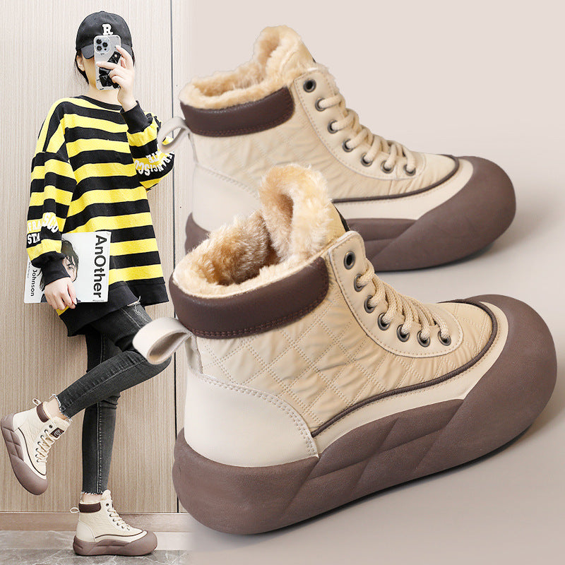Damen modische Winterstiefel mit isolierendem Innenfutter und rutschfester Sohle EB