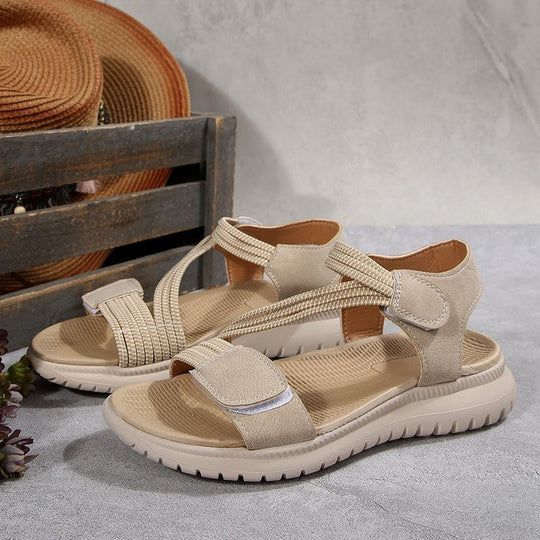 Damen Sportliche Sandalen mit verstellbaren Riemen und ergonomischem Fußbett EB