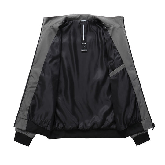 Herren sportive Übergangsjacke mit elastischen Bündchen und praktischen Reißverschlusstaschen EB