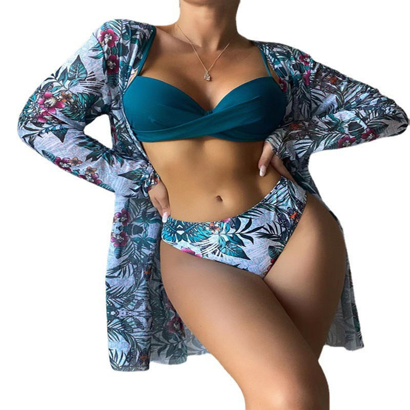 Damen Strandkleid mit floralen Mustern EB